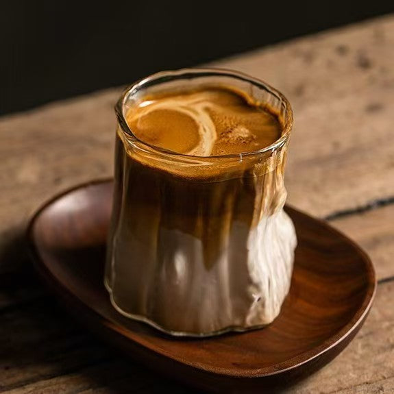 Unique Artistic Glass Cup ✨ – Perfect for Coffee, Tea & Your Favorite Drinks ☕️