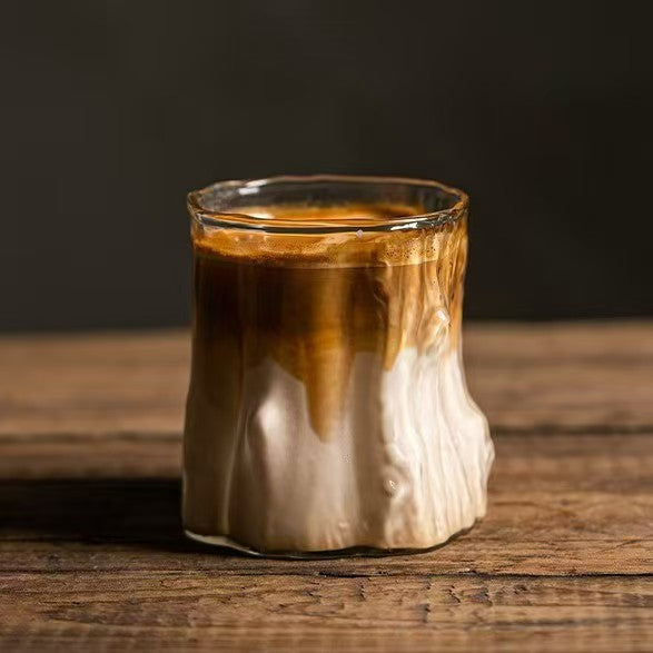 Unique Artistic Glass Cup ✨ – Perfect for Coffee, Tea & Your Favorite Drinks ☕️