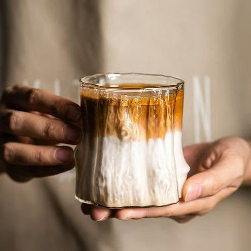 Unique Artistic Glass Cup ✨ – Perfect for Coffee, Tea & Your Favorite Drinks ☕️